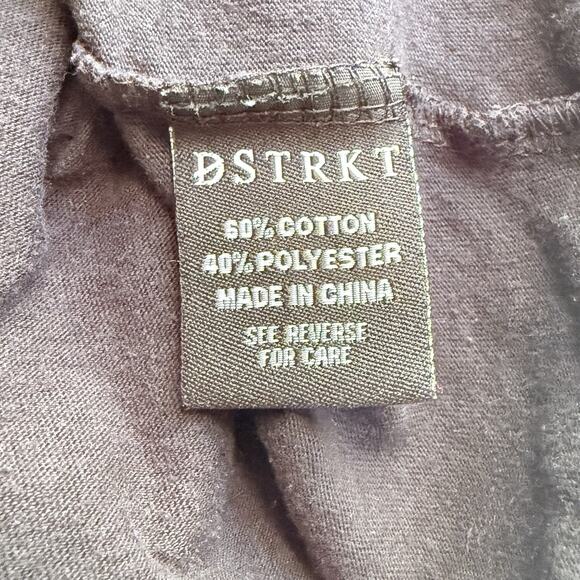 DSTRKT T Shirt 2XL Allover Cobweb Print Black Halloween Inverted Cross Grunge - Picture 6 of 7